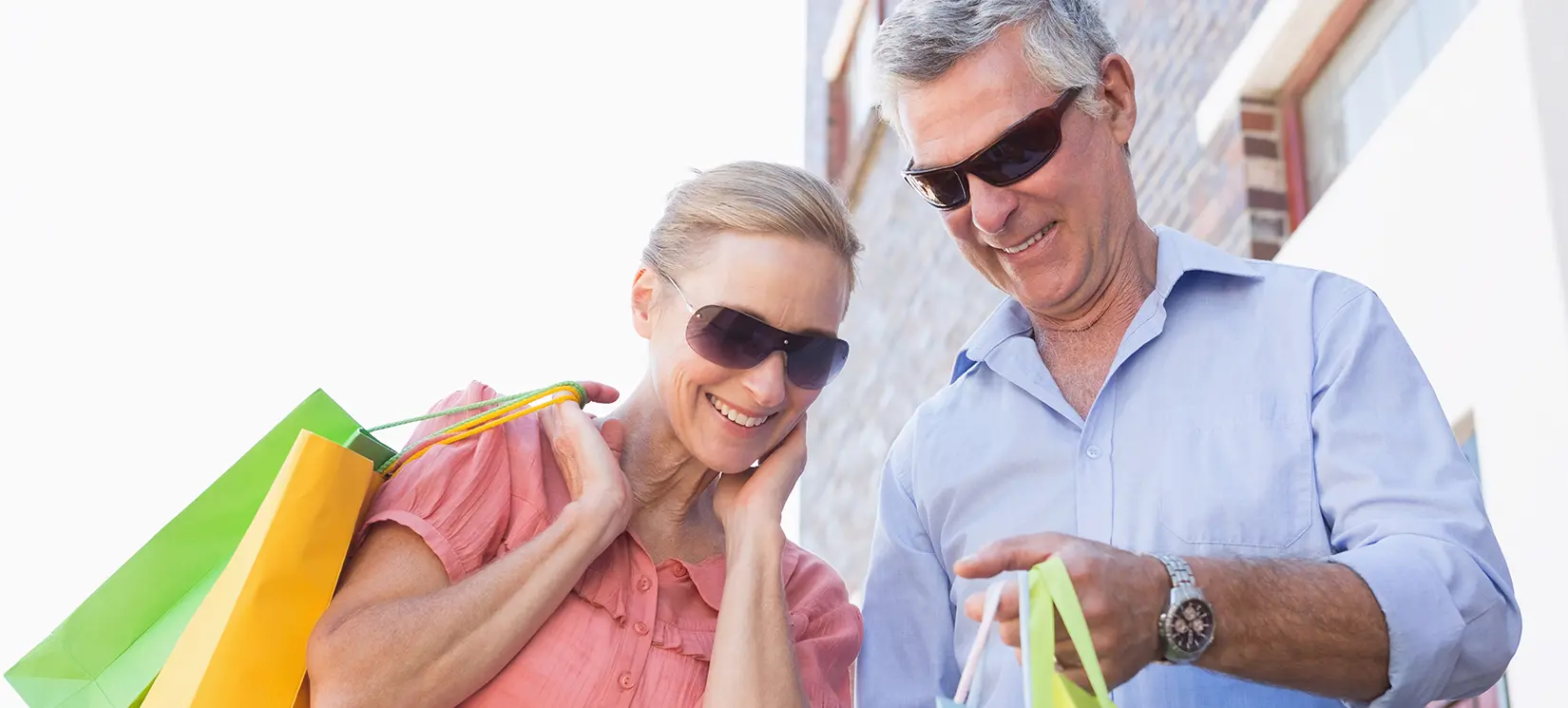 Active Adult Couple Town Center Shopping Seminole Palmscenter