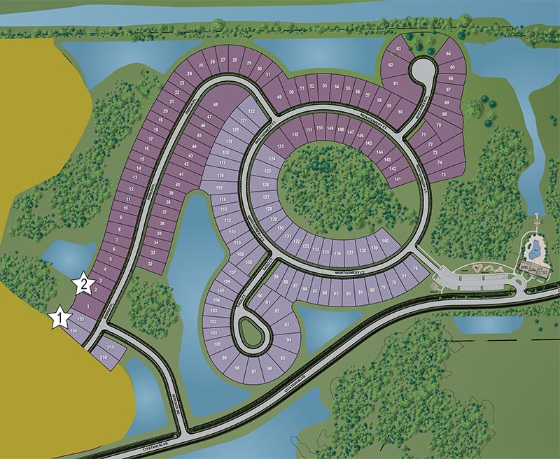Community Site Plan & Home Sites at Seminole Palms in Palm Coast Florida